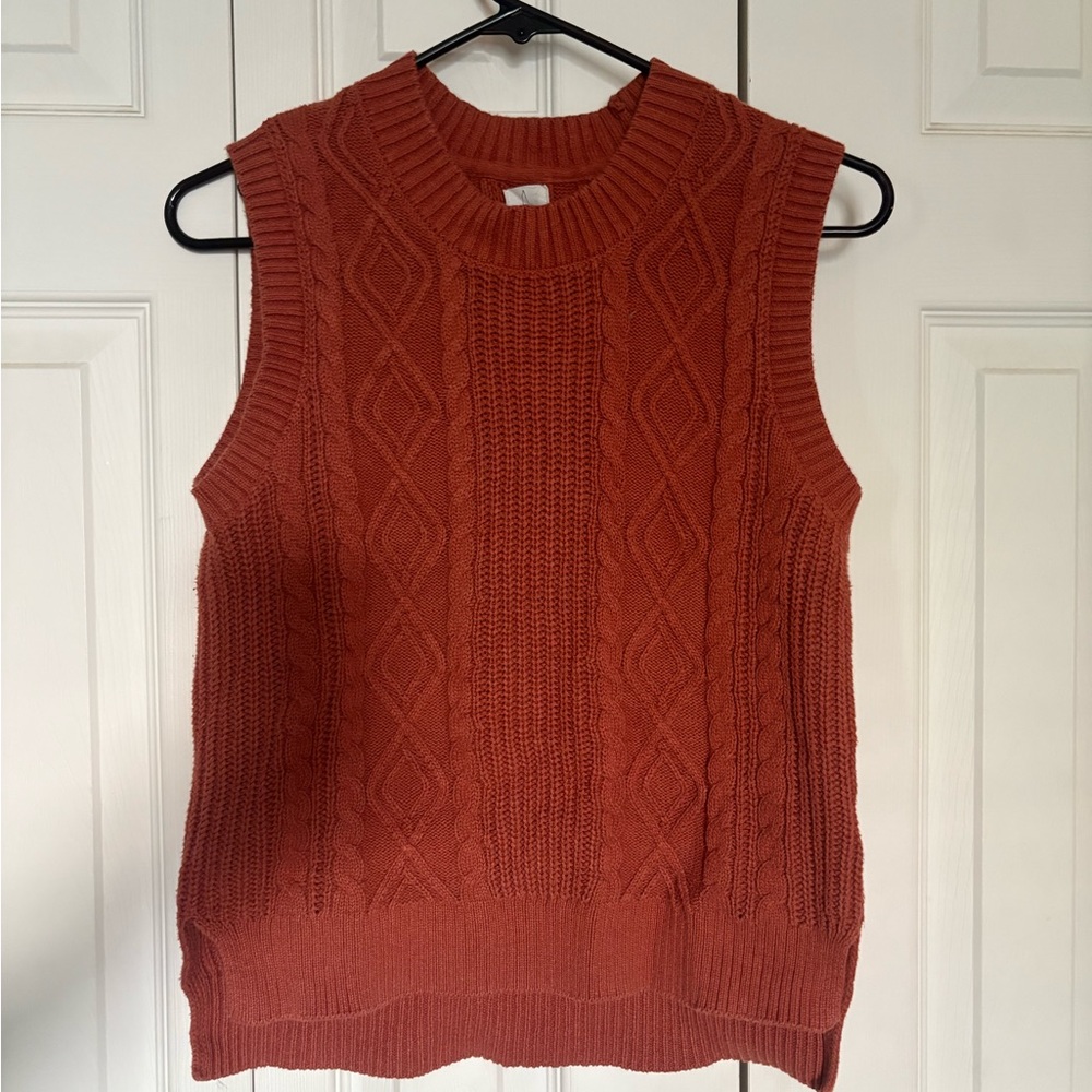 Joie Terracotta Cable Knit Sweater